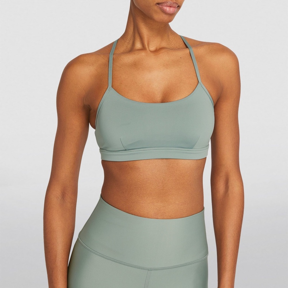 Alo Yoga Airlift Intrigue Sports Bra in Cosmic Grey